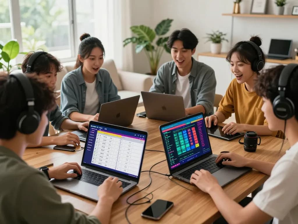 Active players enjoying lô đề online in a bright living room setup, showcasing vibrant app interfaces and engaging expressions.