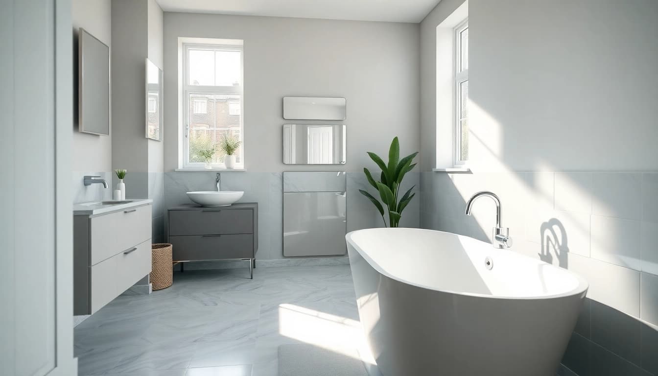 Beautifully designed bathroom renovations manchester featuring modern fixtures and serene atmosphere.