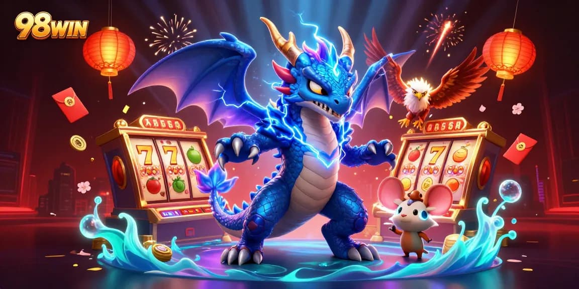 Engage in exciting games at 98WIN with thunder dragon, wind hawk, and festive slots.