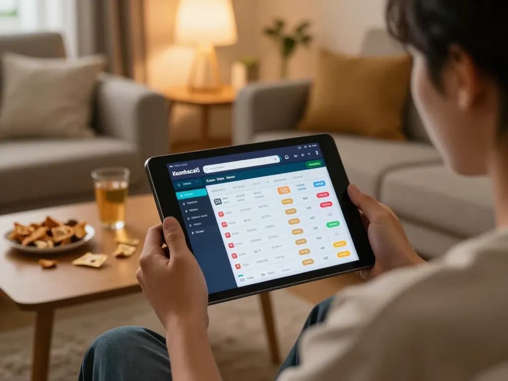 Engaged user utilizes the Keonhacai5 platform for strategic sports betting from home