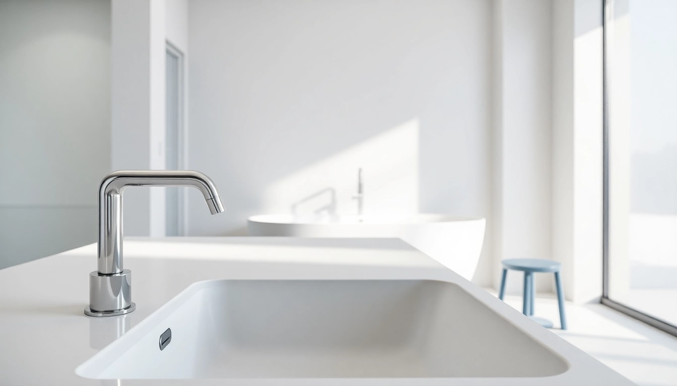 Sonni sanitär Produkte in einem modernen Badezimmer mit eleganter Ausstattung und beruhigender Atmosphäre.