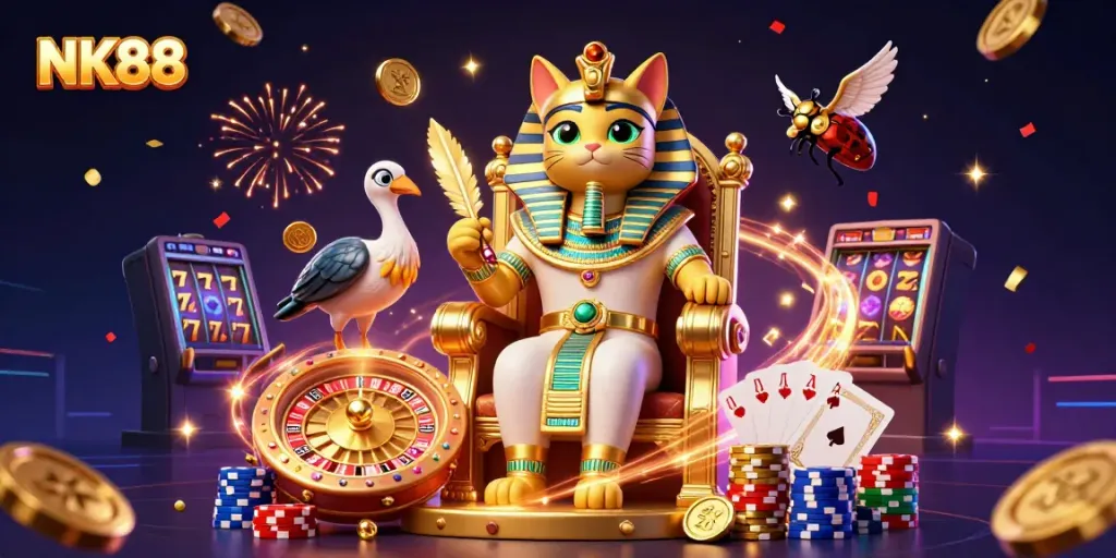 Experience the thrilling NK88 casino action with dazzling treasures and captivating game elements.