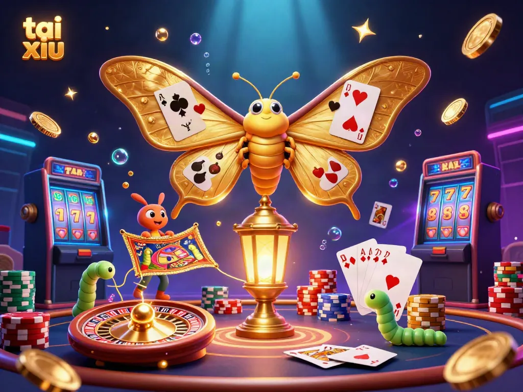 Experience thrilling tai xiu action with vibrant casino scenes and rich gaming elements.