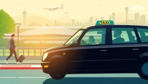 Taxi service near Gatwick Airport offering convenient transport for travelers and luggage.