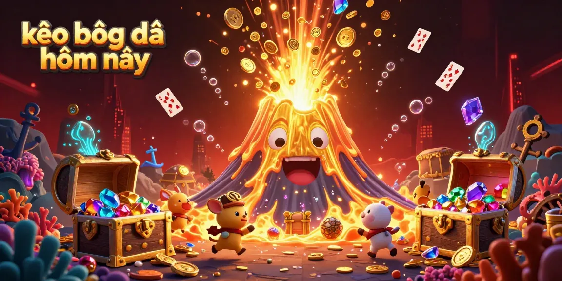 Bet on kèo bóng đá hôm nay with vibrant visuals of erupting treasures!