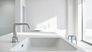 Sonni sanitär Produkte in einem modernen Badezimmer mit eleganter Ausstattung und beruhigender Atmosphäre.