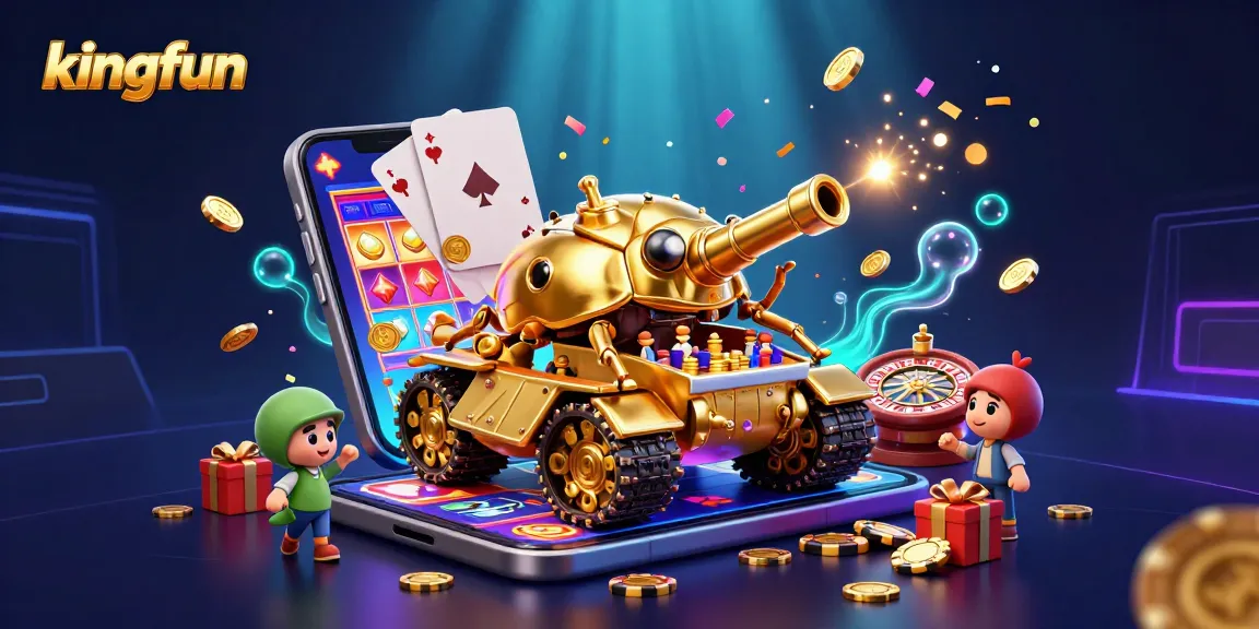 Engage with kingfun's vibrant gaming world featuring a golden beetle casino tank and dynamic slot action.