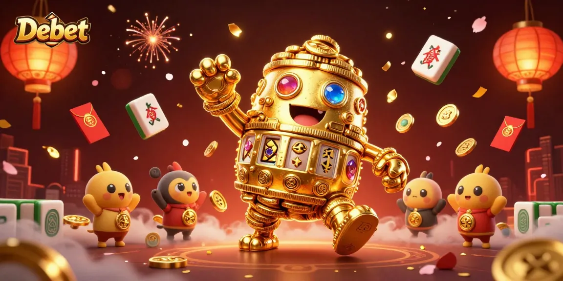 Bet on Debet and win with the exciting golden golem at the vibrant casino event.