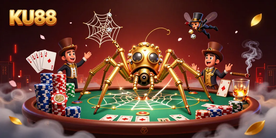 Experience the thrilling atmosphere at KU88 with a whimsical steampunk casino scene.