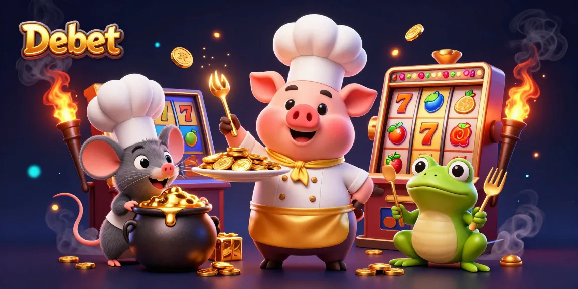 Experience thrilling gameplay at Debet with golden coins and dynamic casino elements.