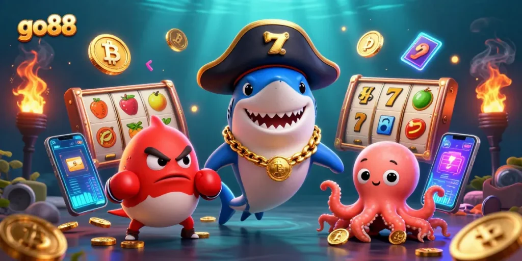 Experience thrilling jackpots with go88 in this vibrant underwater casino adventure.