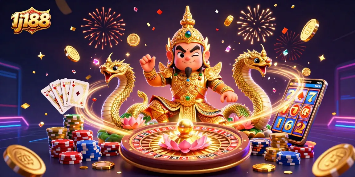 Experience the vibrant excitement of 1j188 with stunning casino elements and lively character interaction.